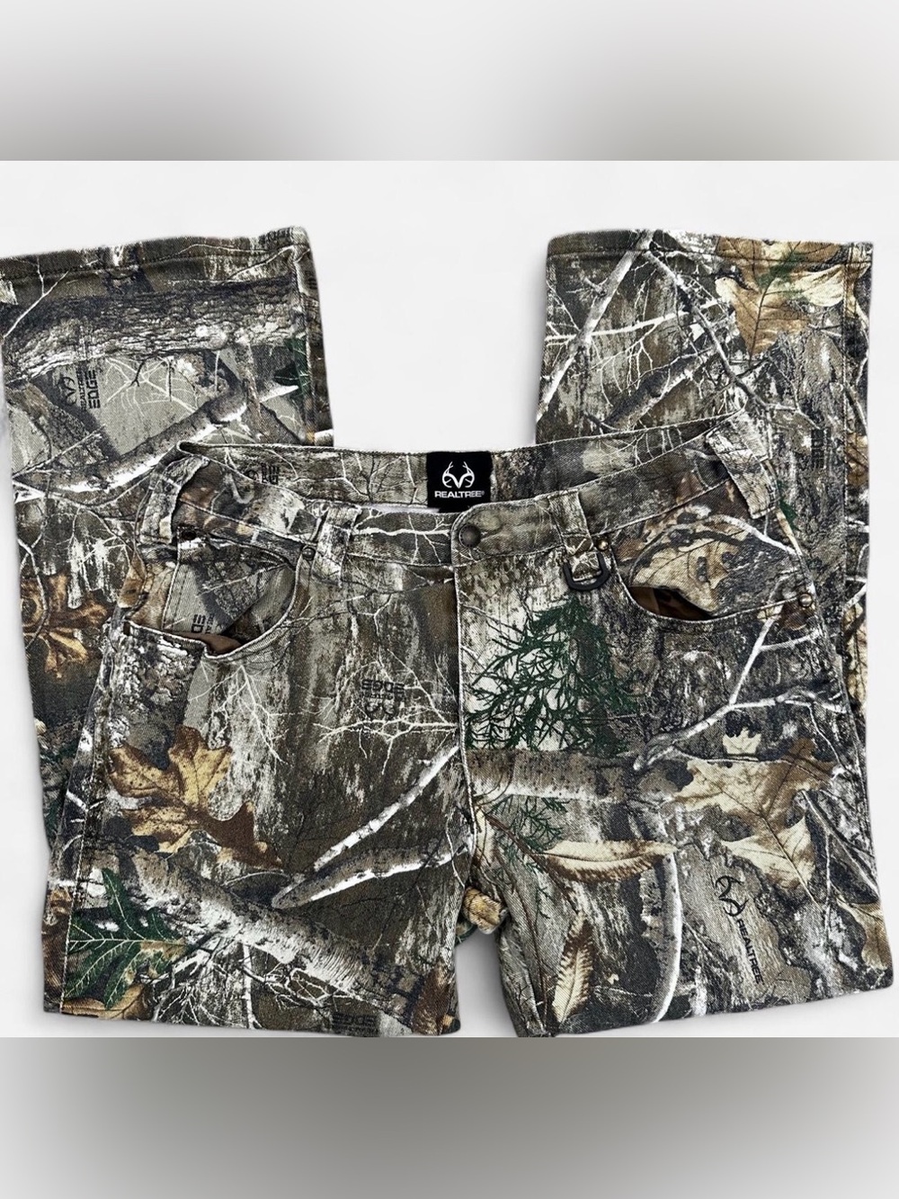 Realtree Edge Hunting Camo Pants Outdoors Workwear 5 Pockets Mens 34/30
